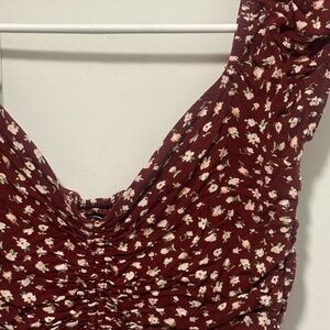 L.A hearts maroon floral crop top